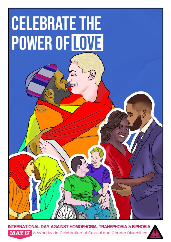 Power of Love IDAHOBIT Day Poster.