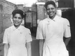 Picture of two nurses from the Windrush generation.