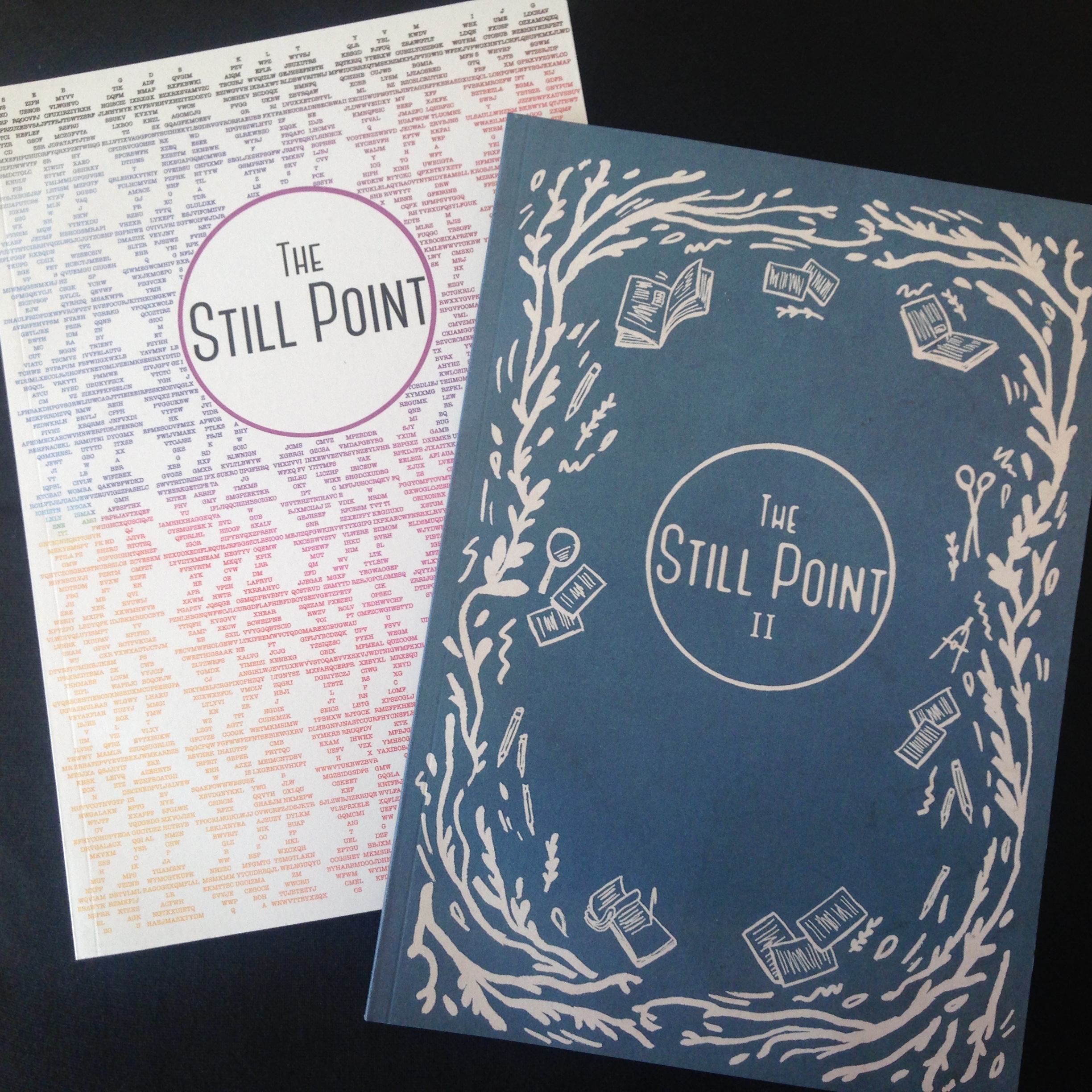 The Still Point Journal print issues. Find them in the Saison Poetry Library, British Library, and London literary events. You can also order your own copy, see The Still Point website.