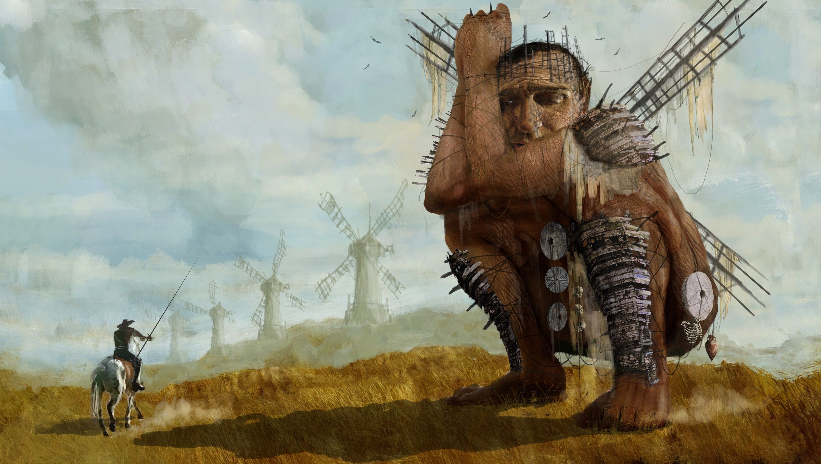Don Quixote tilting at windmills, Terry Gilliam