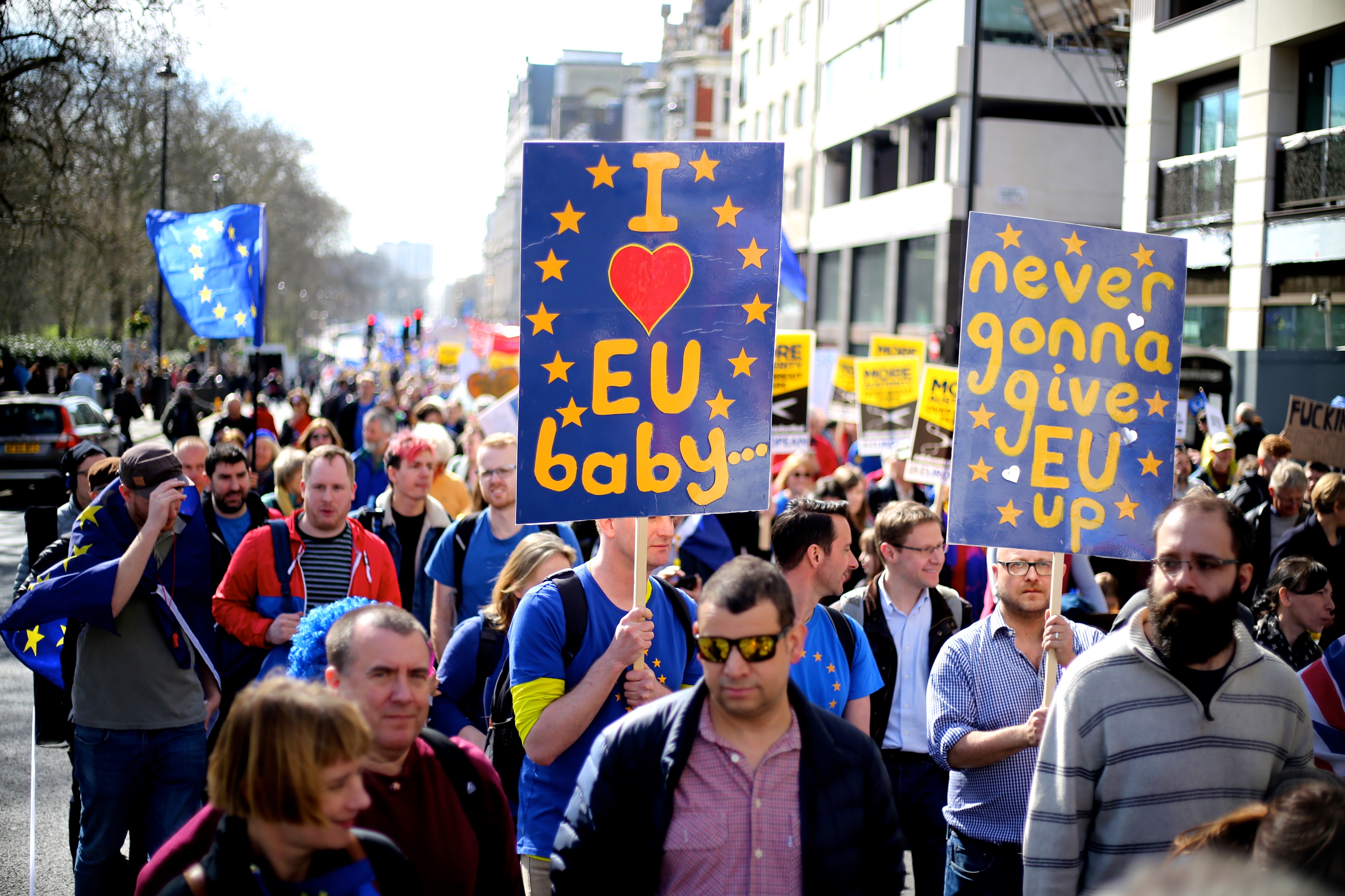 At a protest march against Brexit in London. Photo © Wikimedia Commons