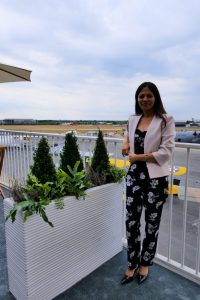 Image of girl overlooking airport