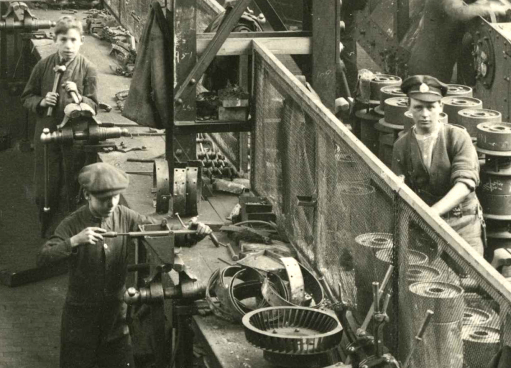 Crop of Interior of a Tank Factory