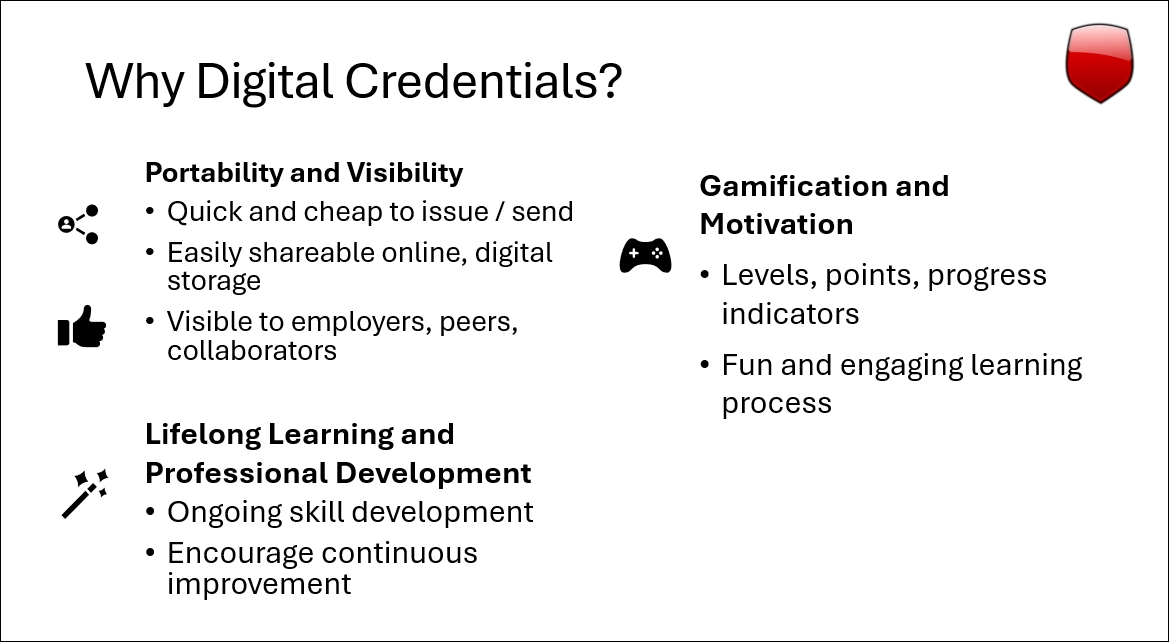 Screenshot showing reasons for the use of credentials 