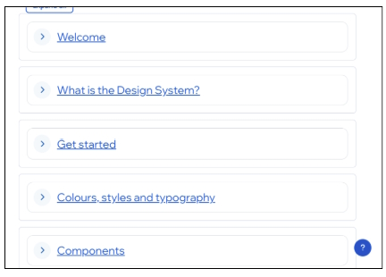 Screenshot of Custom Sections format prior to being restyled to align with institutional design guideline.