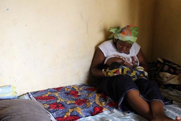 New mother Breastfeeding, The Gambia