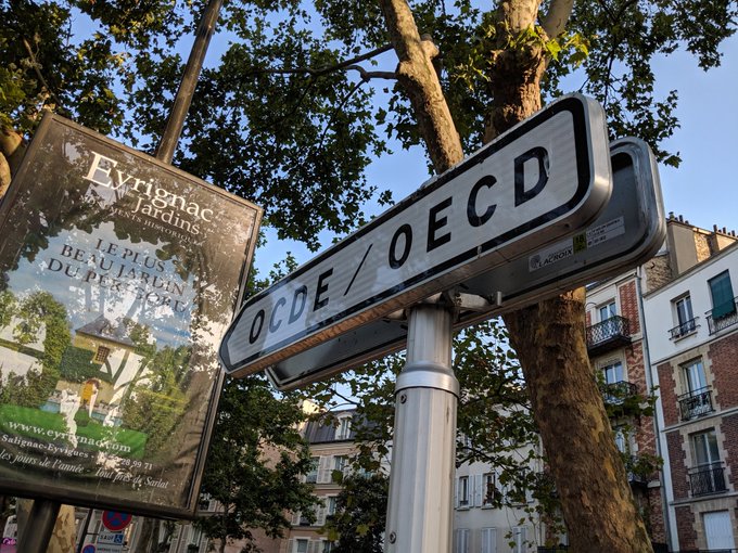 Signposting of OECD in French and English