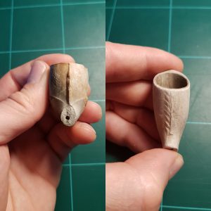 2 clay pipes that were found