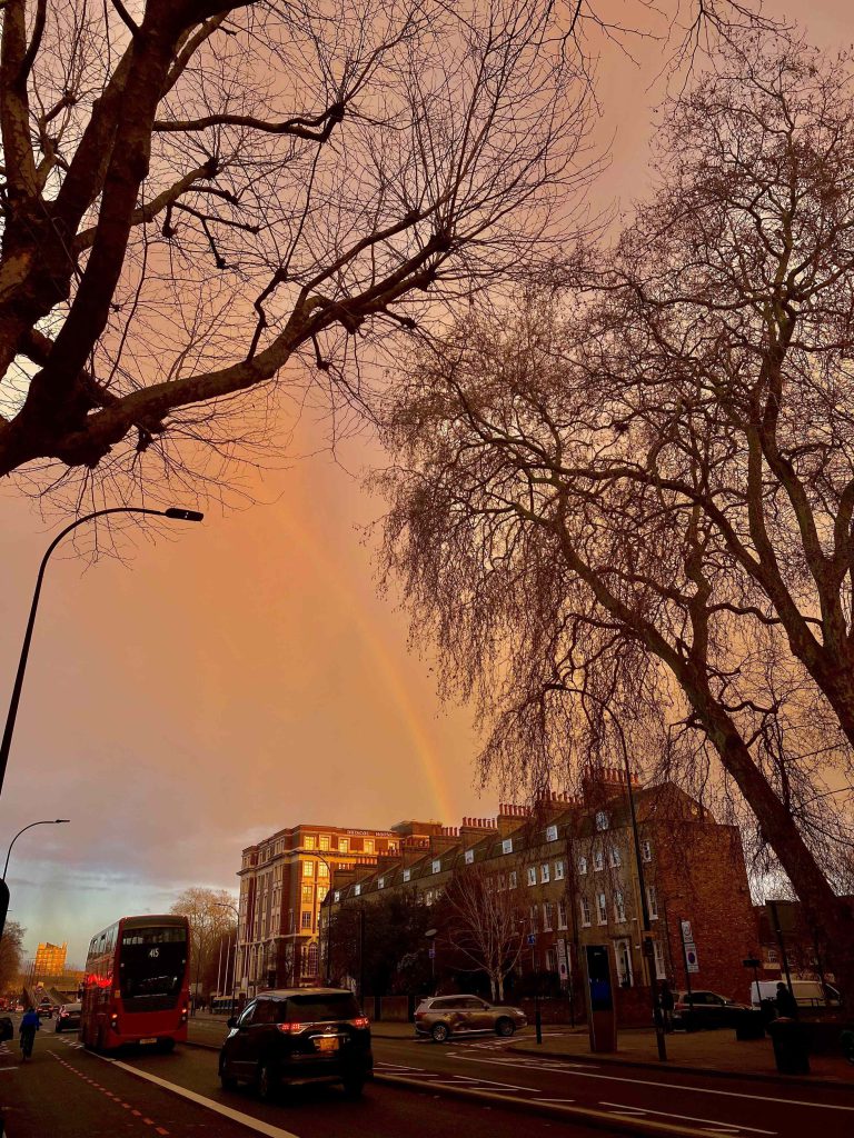 Rainbow over London
