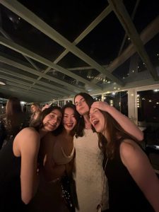 Hinano and her friends at the Sciences Po ball.