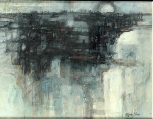 Docklands Morning, oil on canvas, 16" x 20", 1961