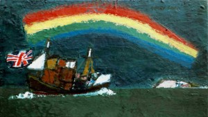 Making for Port, oil on board, 8" x 14", 1975-76
