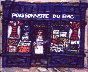 Poissonerie du Bac, oil, c. 1991