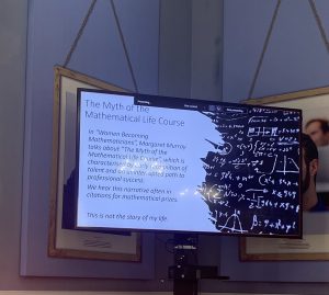 A presentation on the screen