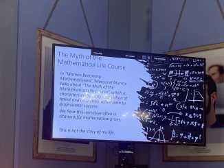A presentation on the screen