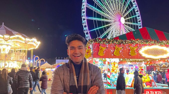 Archit Bansal smiling at the fun fair