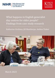 Cover of a research report with a photo of two people conversing