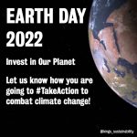Graphic saying to let us know how you are going to TakeAction to combat climate change.