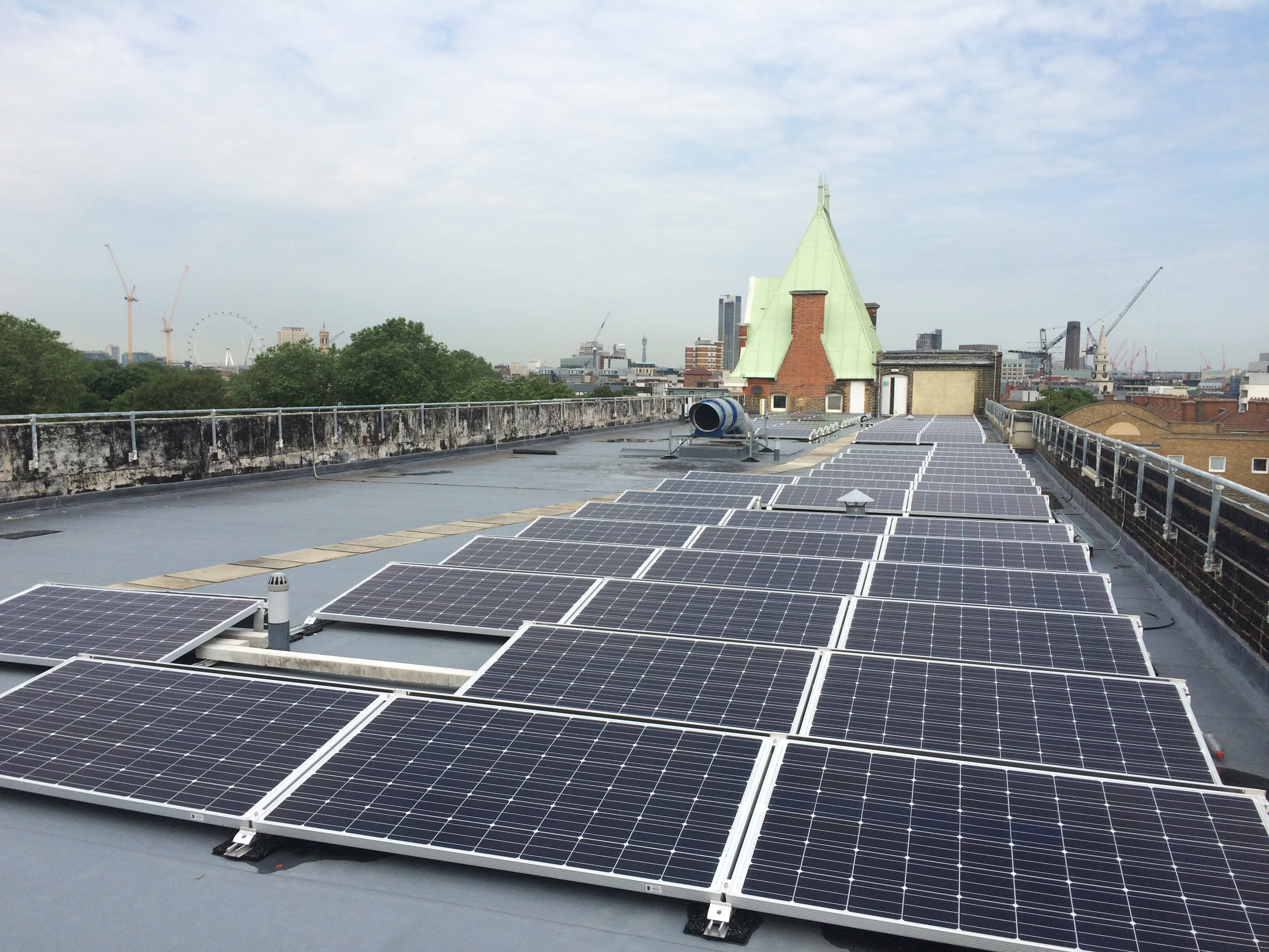Solar panels on the roof of GDSA